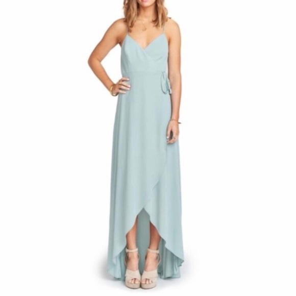 NWT Show Me Your MuMu Mariah High Low Wrap Dress - Picture 2 of 4